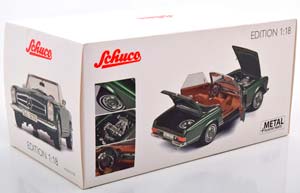 MERCEDES 280 SL W113 WITH REMOVABLE SOFTTOP 1963-1971 GREEN METALLIC/BROWN — фото 4