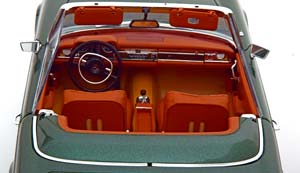 MERCEDES 280 SL W113 WITH REMOVABLE SOFTTOP 1963-1971 GREEN METALLIC/BROWN — фото 6