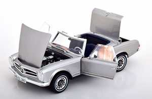 MERCEDES 280 SL PAGODE WITH REMOVABLE HARDTOP SILVER BLACK — фото 4