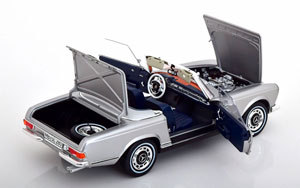 MERCEDES 280 SL PAGODE WITH REMOVABLE HARDTOP SILVER BLACK — фото 5