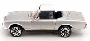 MERCEDES 280 SL PAGODE WITH REMOVABLE HARDTOP SILVER BLACK — фото 7