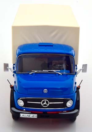 MERCEDES L911 PICK UP WITH CANVAS TOP BLUE GREY — фото 6