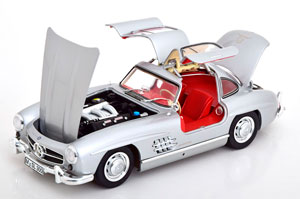 MERCEDES 300 SL W198 GULLWING 1954-1957 SILVER/RED / МЕРСЕДЕС ГУЛВИНГ (КРАСНЫЙ САЛОН) — фото 3