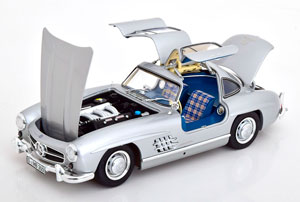 MERCEDES 300 SL W198 GULLWING 1954-1957 SILVER/BLUE / МЕРСЕДЕС ГУЛВИНГ (СИНИЙ САЛОН) — фото 3