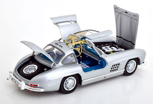 MERCEDES 300 SL W198 GULLWING 1954-1957 SILVER/BLUE / МЕРСЕДЕС ГУЛВИНГ (СИНИЙ САЛОН) — фото 4