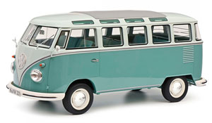 VW T1 BUS SAMBA TURQUOISE WHITE