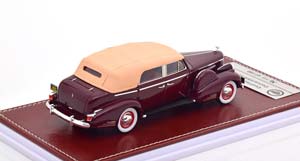 CADILLAC V16 SERIE 90 SEDAN CONVERTIBLE 1938 DARKRED BROWN — фото 2