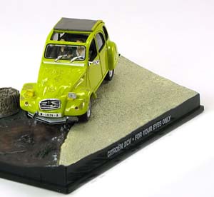 CITROEN 2CV JAMES BOND FOR YOUR EYES ONLY YELLOW