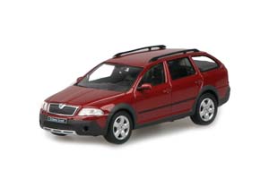 SKODA OCTAVIA COMBI SCOUT 2007 METALLIC RED FLAMENCO