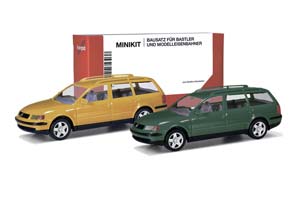 VW VOLKSWAGEN PASSAT VARIANT B5 ЖЕЛТЫЙ-ЗЕЛЕНЫЙ (НАБОР 2 ШТ) (ДЛИНА МОДЕЛИ 3-5 СМ)