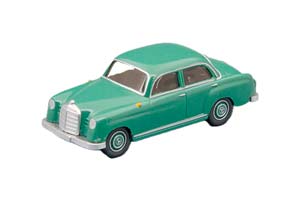 MERCEDES-BENZ 180 PONTON (W120), LIGHTPATINAGREEN (ДЛИНА МОДЕЛИ 3-5 СМ)