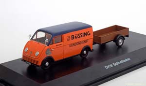 DKW SCHNELL-LASTER WITH TRAILER BUESSING ORANGE DARKBLUE