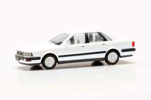 AUDI V8 BBS БЕЛЫЙ С БЕЛЫМИ ДИСКАМИ (ДЛИНА МОДЕЛИ 3-5 СМ)