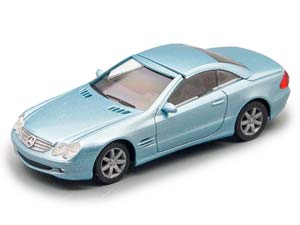 MERCEDES-BENZ SL-CLASS (R230) HARDTOP, ICE BLUE METALLIC (ДЛИНА МОДЕЛИ 3-5 СМ) — фото 3