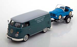 VW T1 KASTENWAGEN KLEINSCHNITTGER INKL TRAILER GRAUBLAU — фото 1