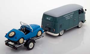VW T1 KASTENWAGEN KLEINSCHNITTGER INKL TRAILER GRAUBLAU — фото 2