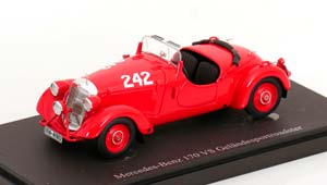 MERCEDES 170 VS GELÄNDESPORTROADSTER 1938 RED ARTIKELNUMMER AUTOCULT: 07024 / МЕРСЕДЕС 170 ВС ГЕЛАНДЕСПОРТРОАДСТЕР КРАСНЫЙ АРТИКУЛ AUTOCULT