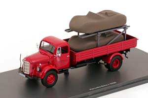 MERCEDES L3500 PRITSCHE PORSCHE RENNDIENST PORSCHE 718 RS RED