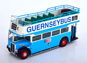 AEC REGENT 3 OPEN TOP GUERNSEY BUS 1952 LIGHTBLUE WHITE