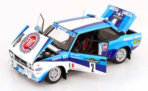 FIAT 131 ABARTH #2 WINNER RALLY PIANCAVALLO 1981 A.BETTEGA - M.PERISSINOT, WHITE BLUE — фото 3