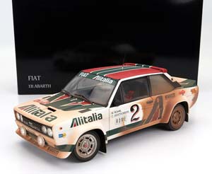 FIAT 131 ABARTH ALITALIA DIRTY AND NIGHT VERSION N2 4TH RALLY MONTECARLO 1978 WALTER ROHRL - CHRISTIAN GEISTDORFER, WHITE GREEN RED — фото 1
