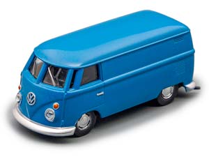 VW VOLKSWAGEN T1 VAN, BLUE (ДЛИНА МОДЕЛИ 3-5 СМ) — фото 3