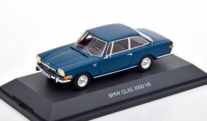 МОДЕЛЬ КОЛЛЕКЦИОННАЯ BMW GLAS 3000 V8 1967-1968 BLUE
