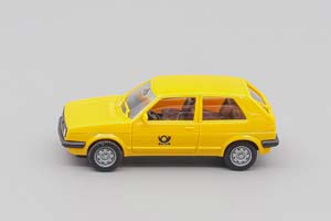 VW VOLKSWAGEN GOLF II 2-DOOR "DEUTSCHE BUNDESPOST", YELLOW (ДЛИНА МОДЕЛИ 3-5 СМ) — фото 3