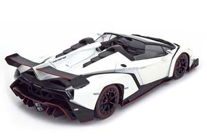 LAMBORGHINI VENENO ROADSTER 2014 WHITE METALLIC/RED — фото 2