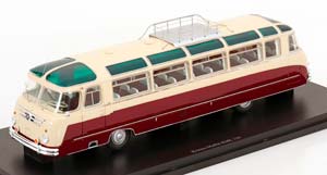 KRAUSS MAFFEI KML 110 BUS 1959 DARK RED/CREAM-WHITE LIMITED EDITION 333 PCS. ARTIKELNUMMER AUTOCULT: 10010 / КРАУСС МАФФЕЙ КМЛ 110 МИКРОАВТОБУС ТЕМНЫЙ РЕД/КРИМ-ВХИТЕ ЛИМИТИРОВАННАЯ СЕРИЯ 333 ШТ АРТИКУЛ КРЕМОВО БЕЛЫЙ
