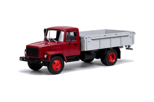 ГОРЬКИЙ 3307 (ДВИГАТЕЛЬ ЗМЗ-513) ВЫСТАВОЧНЫЙ ДЕРЕВ. БОРТ (ТЕМНО-КРАСНЫЙ)