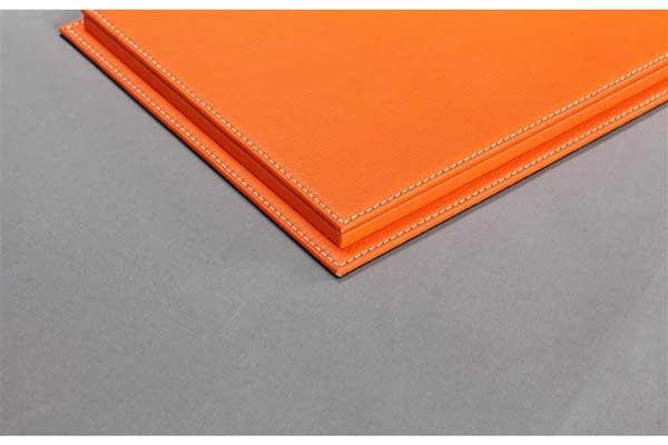 БОКС-ВИТРИНА ДЛЯ МОДЕЛЕЙ 1:12 ORANGE LEATHER НАТУРАЛЬНАЯ КОЖА ОРАНЖЕВАЯ (510X240X180 ММ) — фото 3