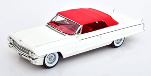 CADILLAC ELDORADO BIARRITZ CONVERTIBLE WITH SOFTTOP 1962 WHITE RED