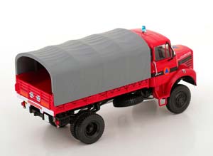 BERLIET I 64 4X4 PICK UP WITH CANVAS TOP RED GREY — фото 2
