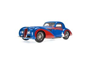 DELAHAYE TYPE 145 V-12 COUPE 1937 BLUE WITH RED — фото 3