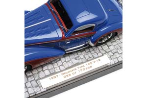 DELAHAYE TYPE 145 V-12 COUPE 1937 BLUE WITH RED — фото 6