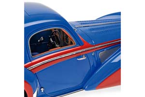 DELAHAYE TYPE 145 V-12 COUPE 1937 BLUE WITH RED — фото 2