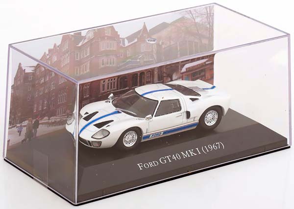 FORD GT40 MK I 1967 WHITE / BLUE / ФОРД GT40 МК БЕЛЫЙ СИНИЙ — фото 3