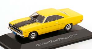 PLYMOUTH ROAD RUNNER 1970 YELLOW FLATBLACK ACRYLBOX COULD BE DAMAGED / ПЛИМУТ ROAD RUNNER ЖЕЛТЫЙ МАТОВЫЙ ЧЕРНЫЙ АКРИЛОВЫЙ БОКС МОЖЕТ БЫТЬ ПОВРЕЖДЕН