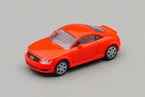AUDI TT COUPE WITH REAR SPOILER, SIGNAL RED (ДЛИНА МОДЕЛИ 3-5 СМ)