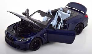 BMW M4 CONVERTIBLE 2021 DARK BLUE METALLIC — фото 3