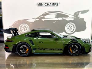 PORSCHE 911 (992) GT3RS 2024 NATO OLIVE/BLACK WHEELS / ПОРШЕ 911 992 GT3 RS NATO ОЛИВКОВЫЙ/ЧЕРНЫЕ КОЛЕСА — фото 4