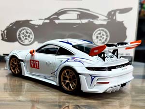PORSCHE 911 (992) GT3RS 2023 WHITE/ORANGE DECOR / ПОРШЕ 911 992 GT3 RS БЕЛЫЙ/ОРАНЖЕВЫЙ ДЕКОР — фото 7
