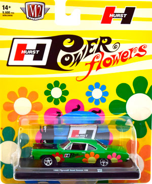 PLYMOUTH ROAD RUNNER 440 POWER FLOWERS 1969 GREEN (ДЛИНА МОДЕЛИ 6-10 СМ)