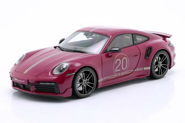 PORSCHE 911 (992) TURBO S SPORT DESIGN 2021 DARK RED / ПОРШЕ ТУРБО ТЕМНО КРАСНЫЙ