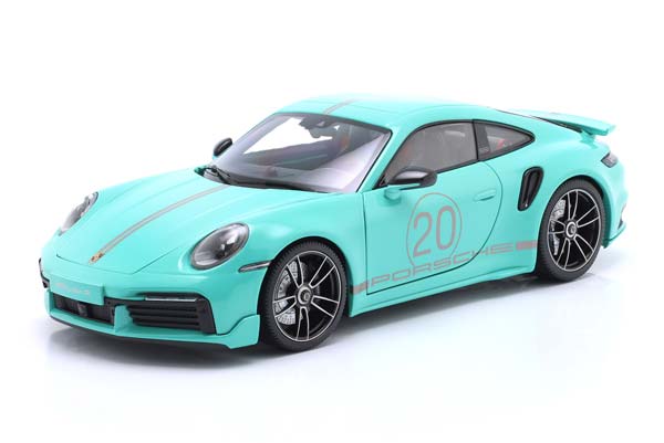 PORSCHE 911 (992) TURBO S SPORT DESIGN 2023 MINT-GREEN / ПОРШЕ 911 ТУРБО
