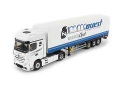 MERCEDES-BENZ ACTROS 5 1845 TRUCK TELONATO IMMO OUEST TRANSPORTS (2018), WHITE BLUE