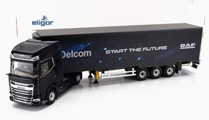 DAF XG+ TRUCK SEMI-FRIGO DELCOM TRANSPORTS 2023, BLUE