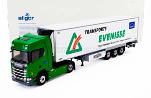 SCANIA S500 TRUCK SEMI-FRIGO EVENISSE TRANSPORTS 2020, GREEN WHITE