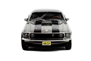 FORD MUSTANG BOSS 429 JOHN WICK 1969 GREY METALLIC/ BLACK — фото 3